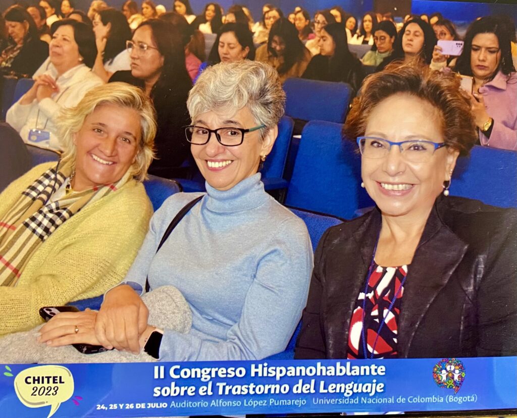 Lucia Mendez with Gabriela Simon-Cereijido at a conference